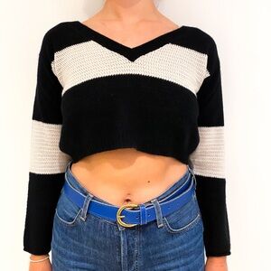 Free People 100% Cashmere Crop Sweater